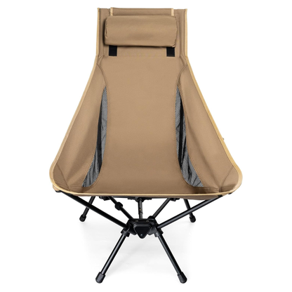 High Back Aluminum Folding Chair with Pillow for Camping