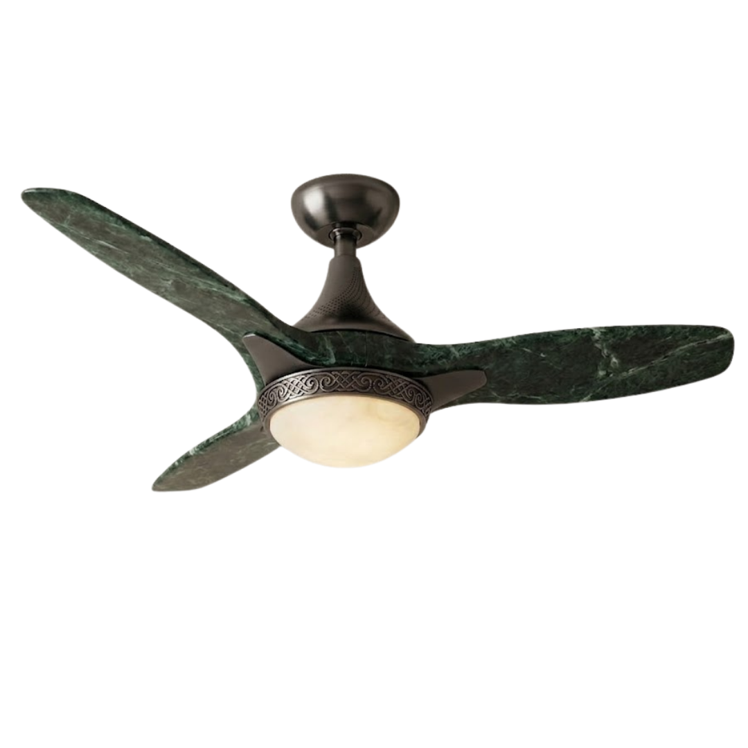 Ceiling Fan with Remote Control, Integrated LED Light, Low Profile Design
