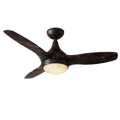 Ceiling Fan with Remote Control, Integrated LED Light, Low Profile Design