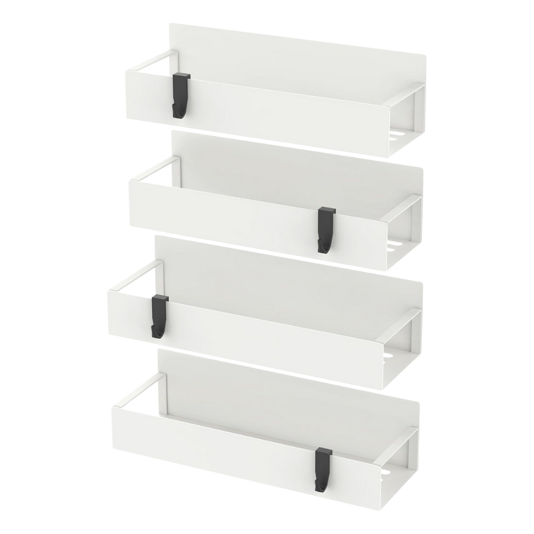 4-Tier Metal Spice Organizer with Magnetic Design for Refrigerator