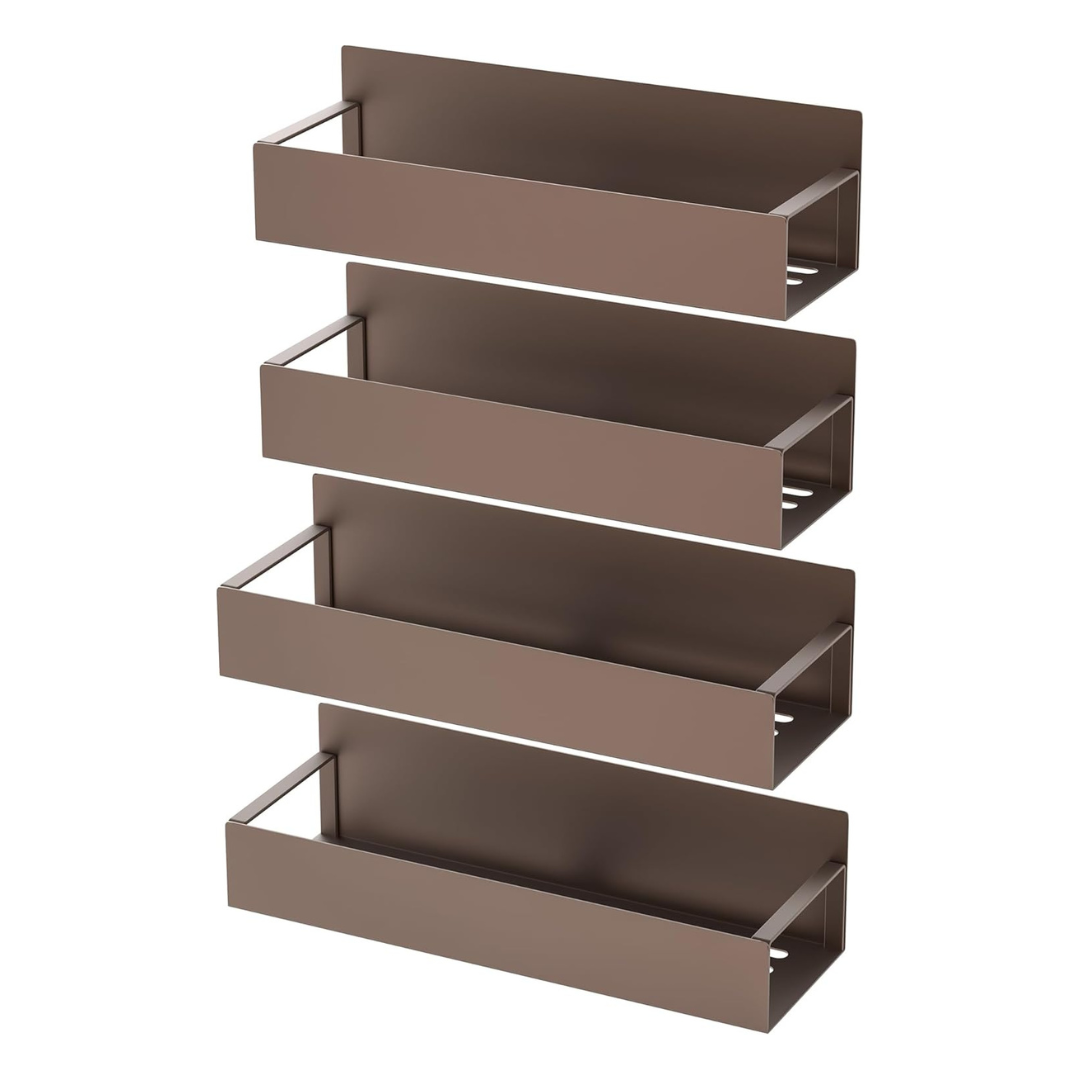 4-Tier Metal Spice Organizer with Magnetic Design for Refrigerator