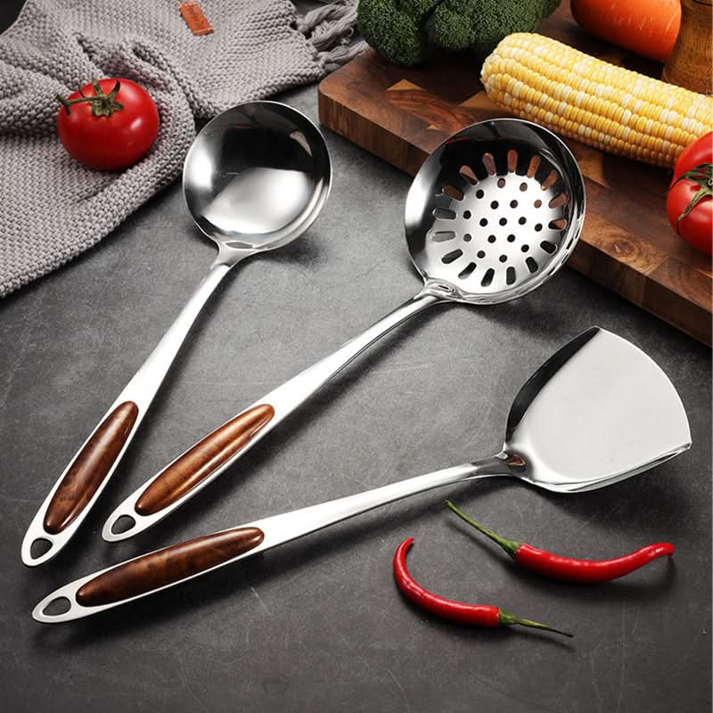 Premium Stainless Steel Cooking Utensil Collection - Stylish & Reliable