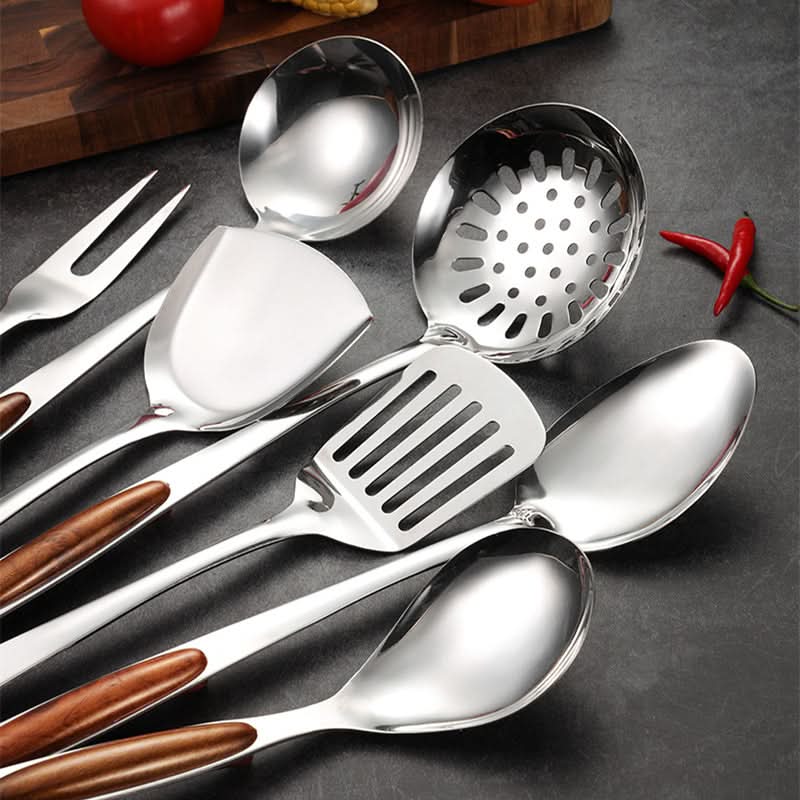 Premium Stainless Steel Cooking Utensil Collection - Stylish & Reliable
