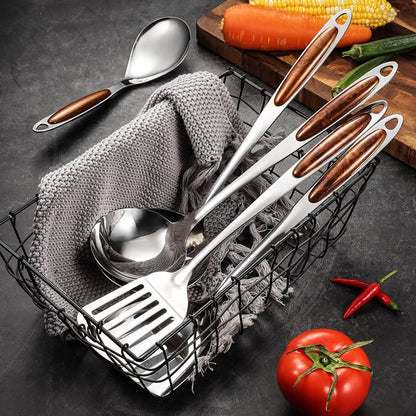Premium Stainless Steel Cooking Utensil Collection - Stylish & Reliable