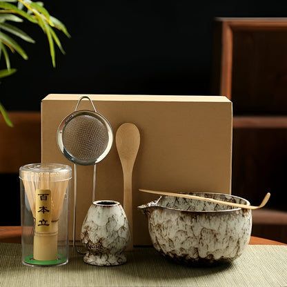 Elegant Matcha Preparation Set - 6 Essential Pieces
