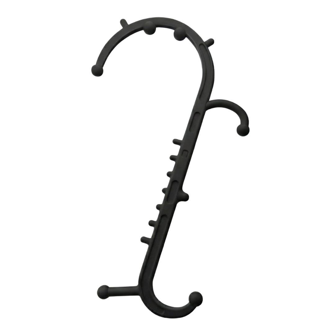 Dual Hook Manual Massage Stick with Multiple Pressure Nodes