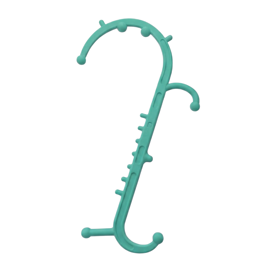 Dual Hook Manual Massage Stick with Multiple Pressure Nodes