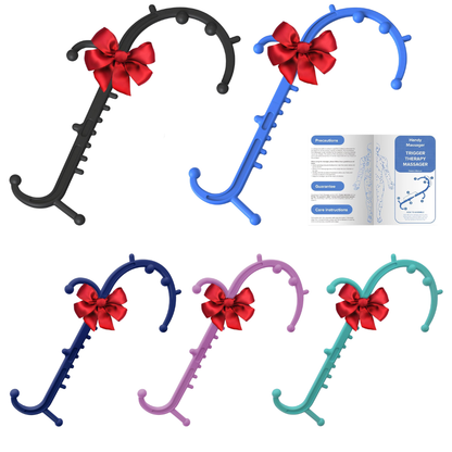 Dual Hook Manual Massage Stick with Multiple Pressure Nodes