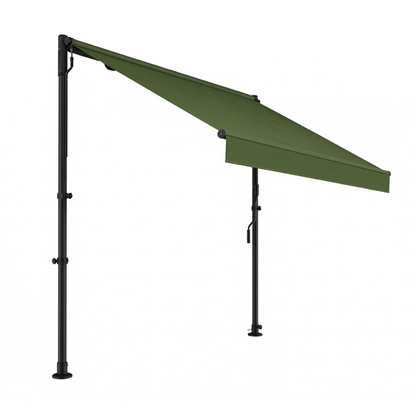 Height Adjustable 118-Inch Manual Patio Awning for Sun Protection