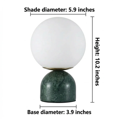 Marble Table Lamp with Round Shade