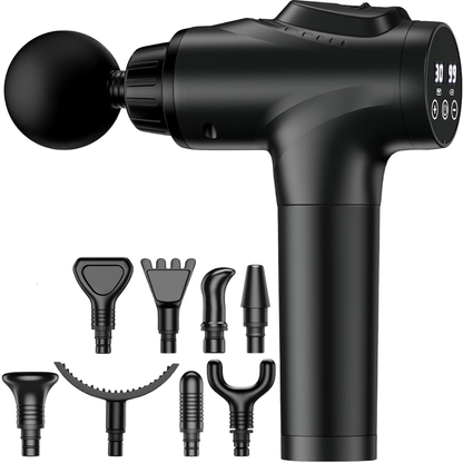 Muscle and Back Massage Device with 30 Speed Settings and 9 Attachments