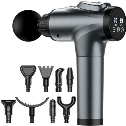 Muscle and Back Massage Device with 30 Speed Settings and 9 Attachments
