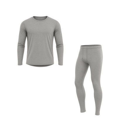 Thermal Base Layer Set for Men – Fleece Lined Top and Bottom