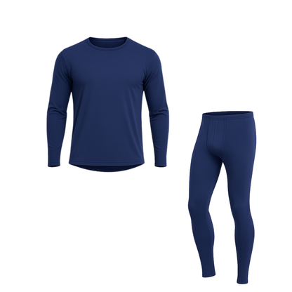 Thermal Base Layer Set for Men – Fleece Lined Top and Bottom