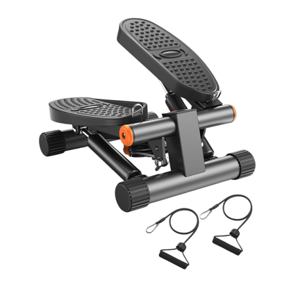 Compact Stepper Workout Equipment with Hydraulic Resistance and Bands