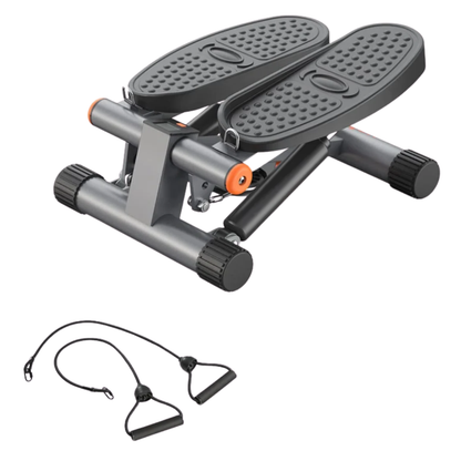Compact Stepper Workout Equipment with Hydraulic Resistance and Bands