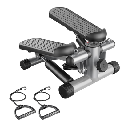 Compact Hydraulic Stepper with Resistance Bands for Home Workouts