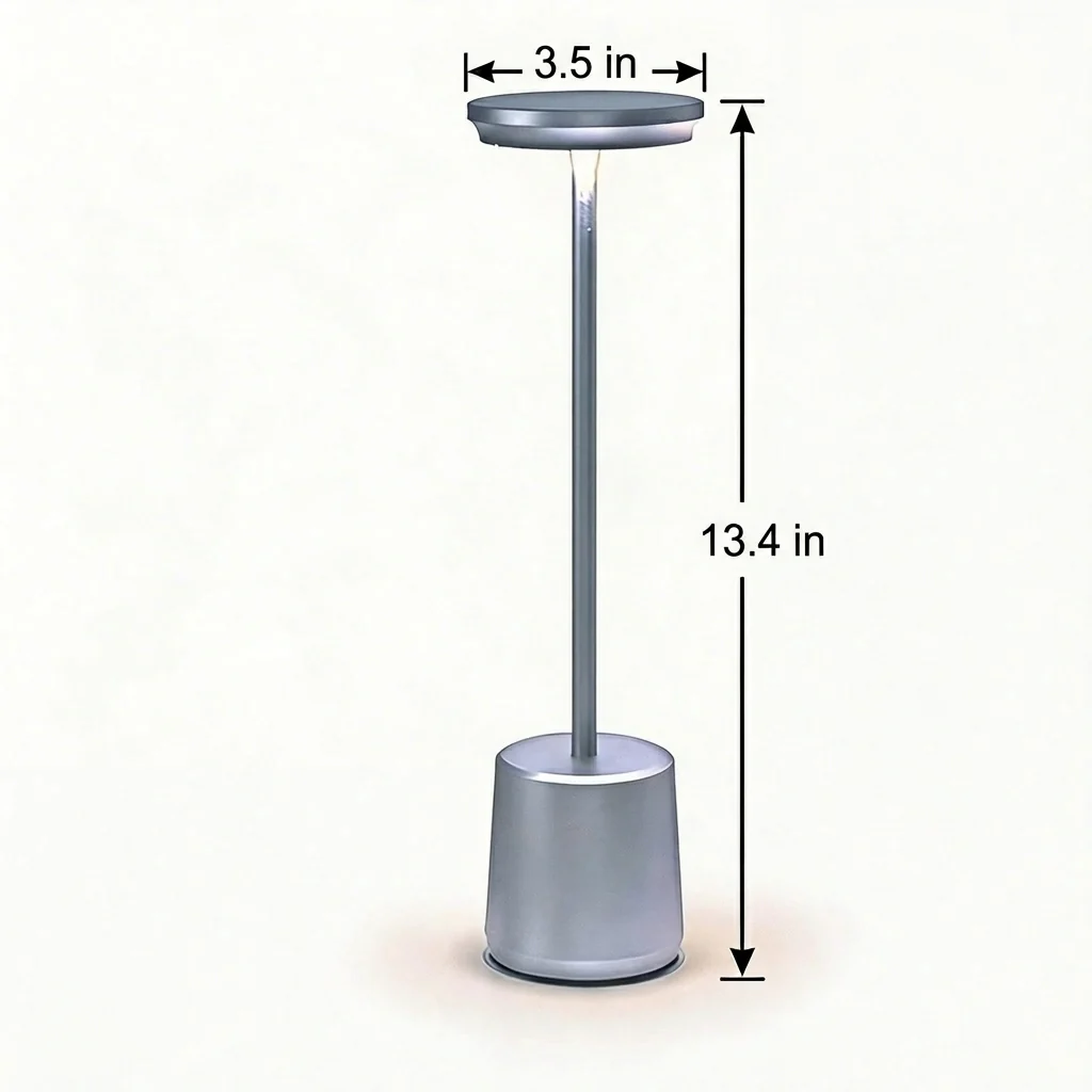LED Table Lamp with Cordless Design in Metal Finish