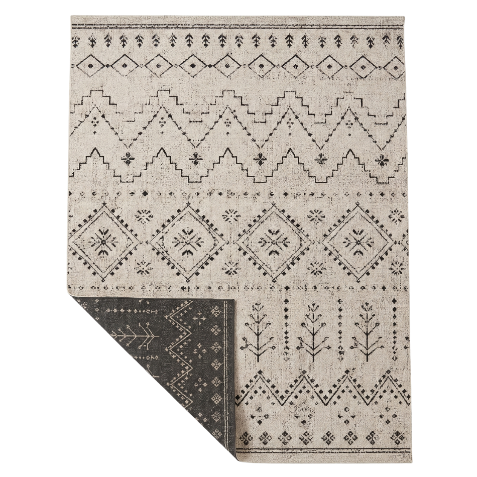 Natural Textured Weave Area Rug 8x10 ft in Moroccan Style