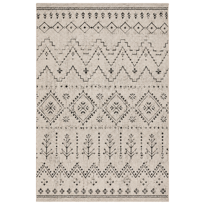 Natural Textured Weave Area Rug 8x10 ft in Moroccan Style