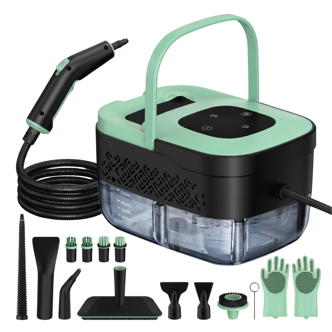 1500W Steam Cleaner with 1.25L Tank and Multiple Accessories
