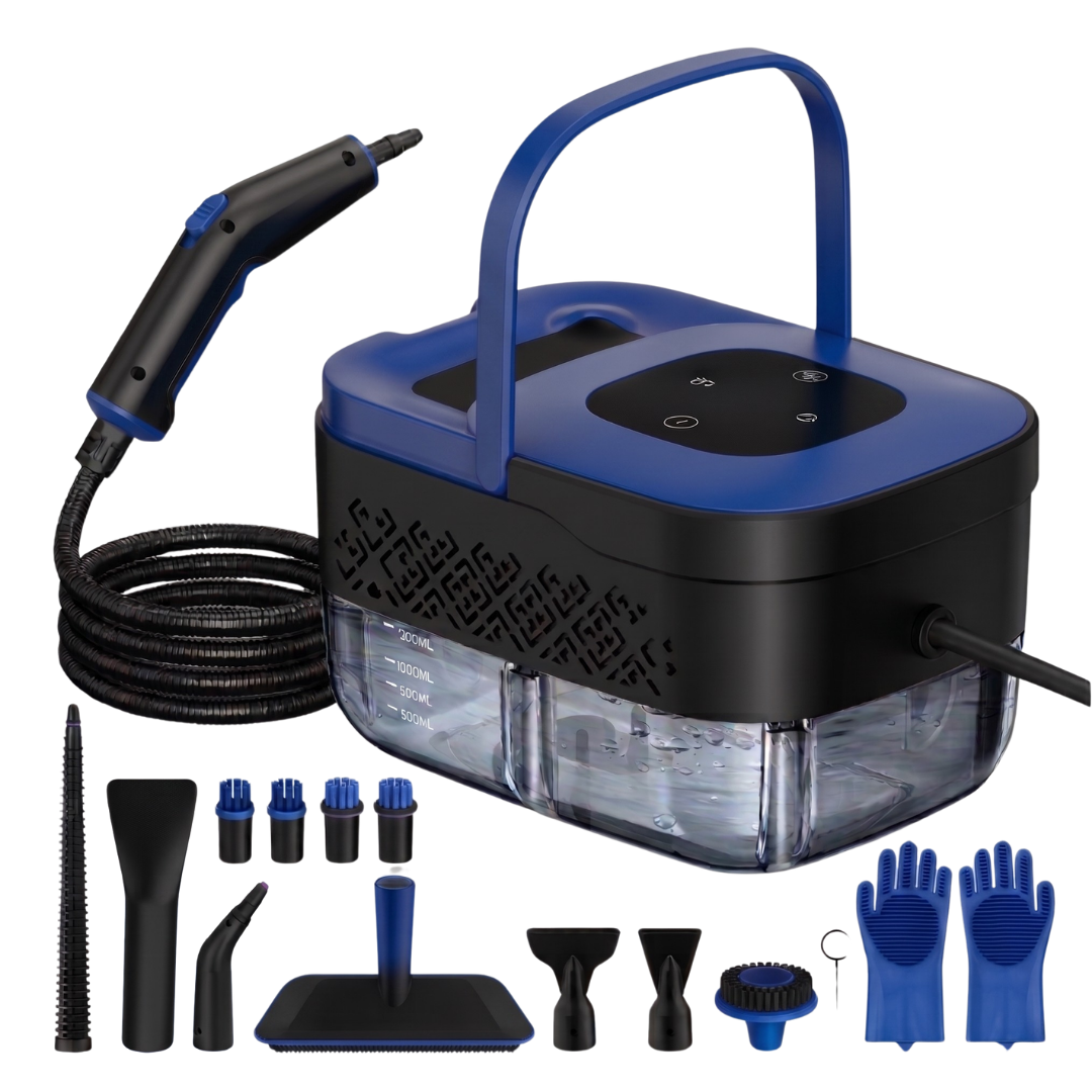 1500W Steam Cleaner with 1.25L Tank and Multiple Accessories