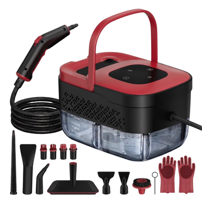 1500W Steam Cleaner with 1.25L Tank and Multiple Accessories