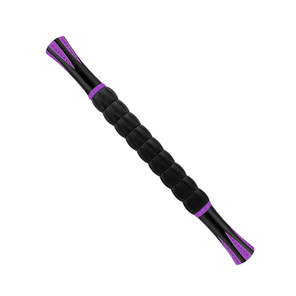 9-Roller Muscle Massage Stick with Textured Grip Handles