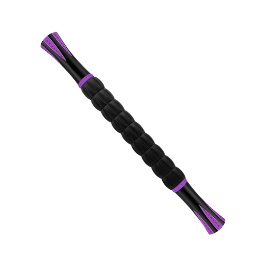 9-Roller Muscle Massage Stick with Textured Grip Handles
