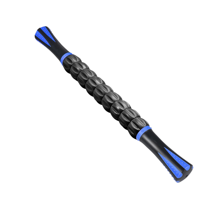 9-Roller Muscle Massage Stick with Textured Grip Handles