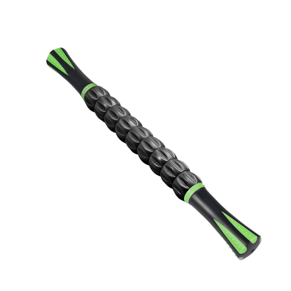 9-Roller Muscle Massage Stick with Textured Grip Handles