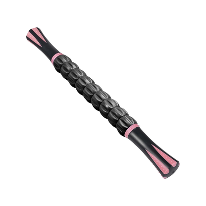 9-Roller Muscle Massage Stick with Textured Grip Handles