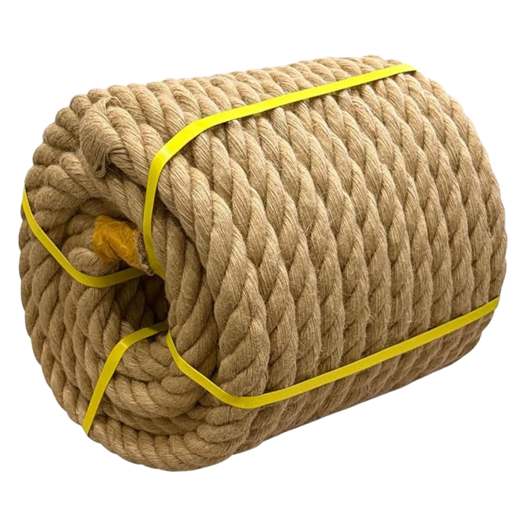 Outdoor Jute Rope for Crafts, Railings, and Swings - 1, 1.5, 2 in