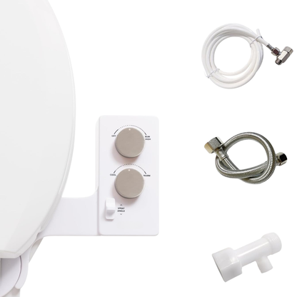 Adjustable Spray Control Bidet Attachment for Toilet Seat - No Electricity