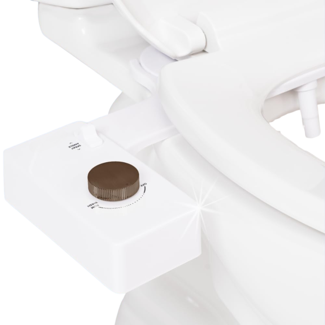 Adjustable Spray Control Bidet Attachment for Toilet Seat - No Electricity