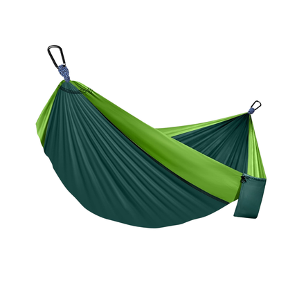 Adjustable Strap Nylon Hammock for Camping with 2 Carabiners