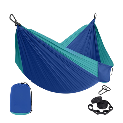 Adjustable Tree Straps Nylon Hammock with Steel Carabiners