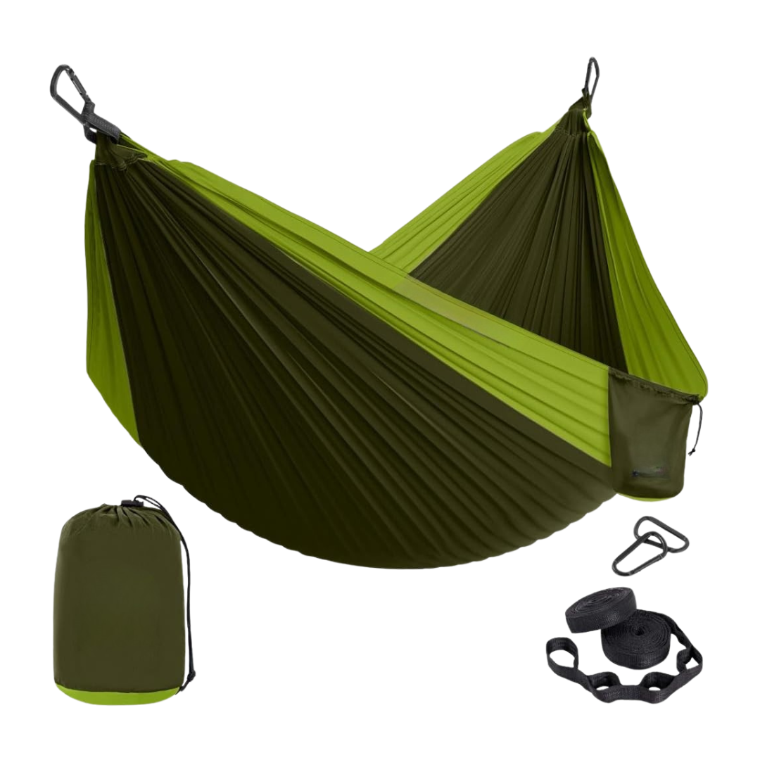 Adjustable Tree Straps Nylon Hammock with Steel Carabiners