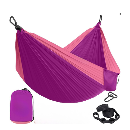 Adjustable Tree Straps Nylon Hammock with Steel Carabiners