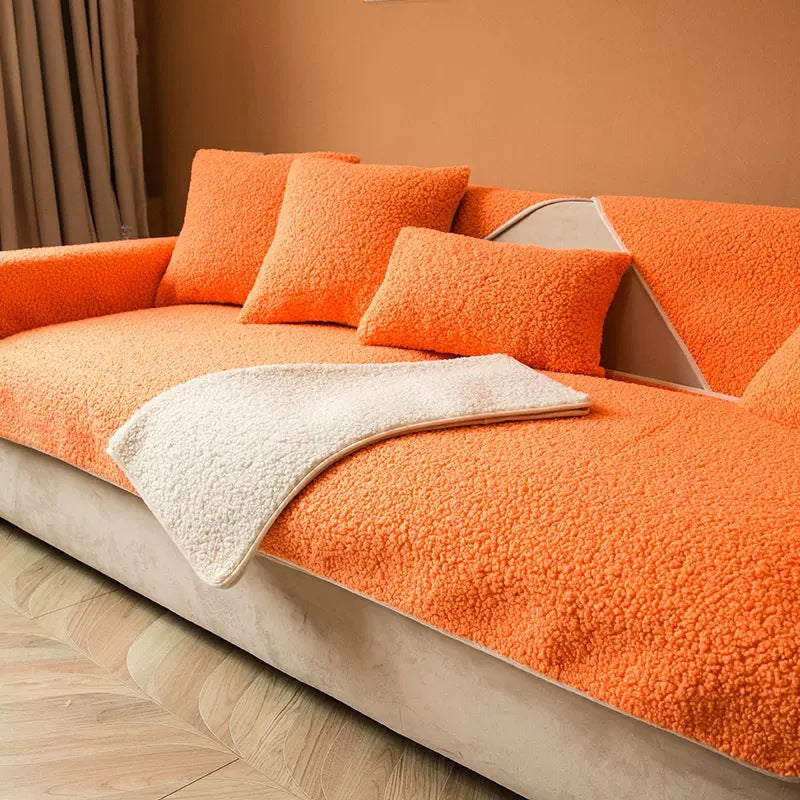 Plush Fleece Sofa Shield – Cozy and Stylish Protector