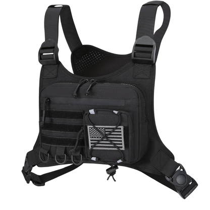Adjustable Strap Chest Bag for Outdoor Use with Zipper Pocket