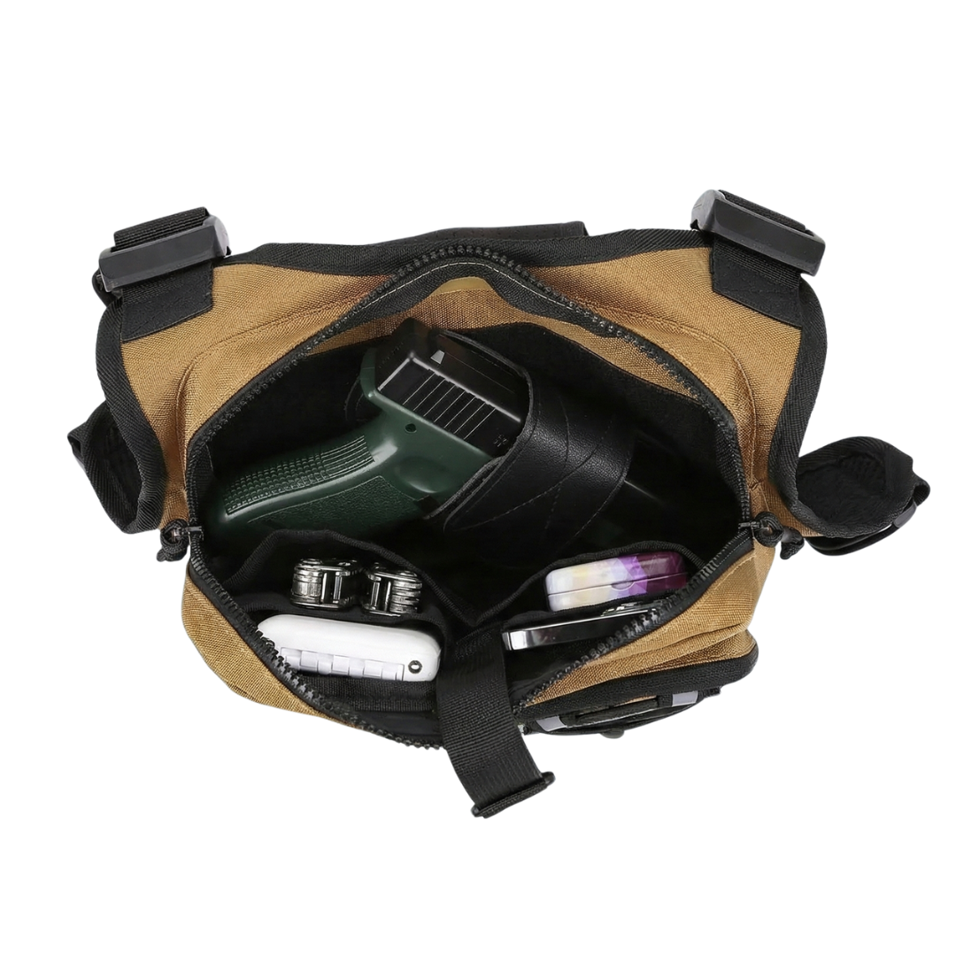 Adjustable Strap Chest Bag for Outdoor Use with Zipper Pocket