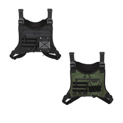 Adjustable Strap Chest Bag for Outdoor Use with Zipper Pocket