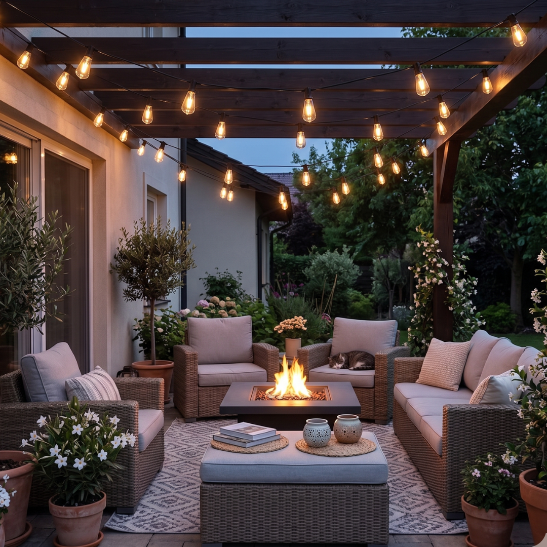 Waterproof Patio String Lights with Dimmable LED – Outdoor Set