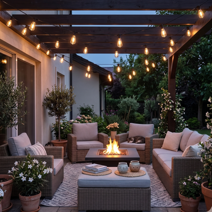 Waterproof Patio String Lights with Dimmable LED – Outdoor Set