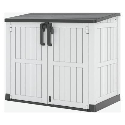 Lockable Garden Storage Box - 36 Cubic Feet Outdoor Resin Shed