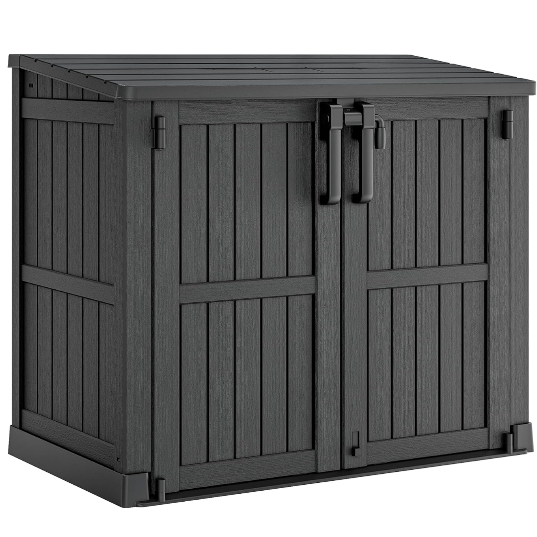 Lockable Door Resin Shed for Outdoor Storage - 36 Cubic Feet