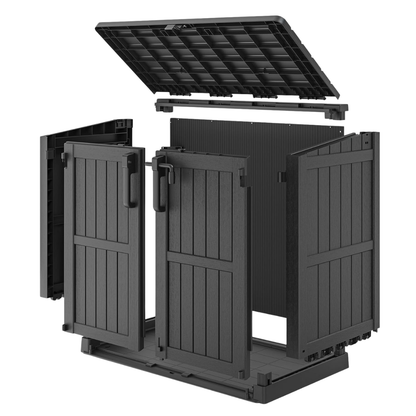 Lockable Door Resin Shed for Outdoor Storage - 36 Cubic Feet