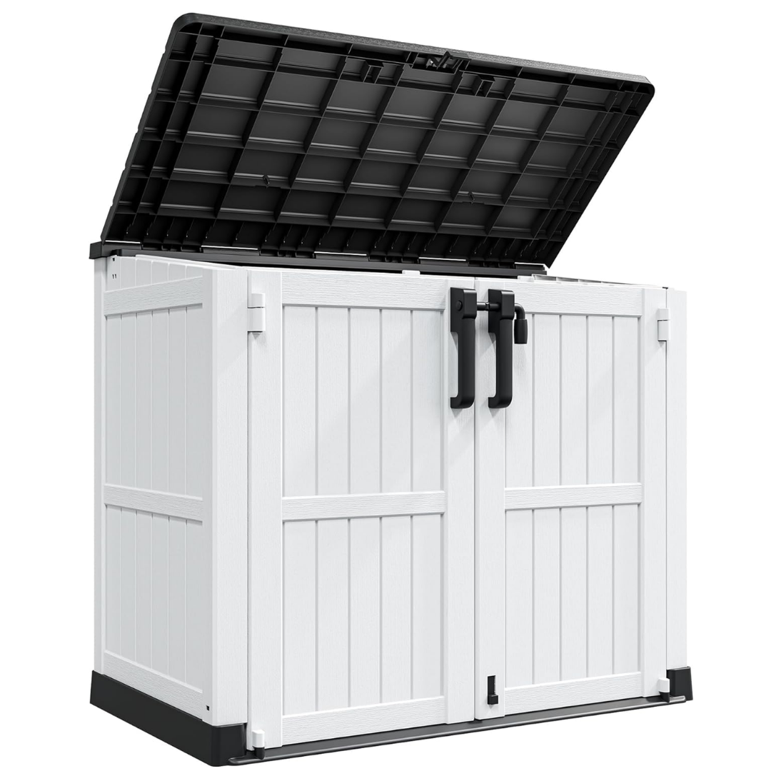 Lockable Door Resin Shed for Outdoor Storage - 36 Cubic Feet