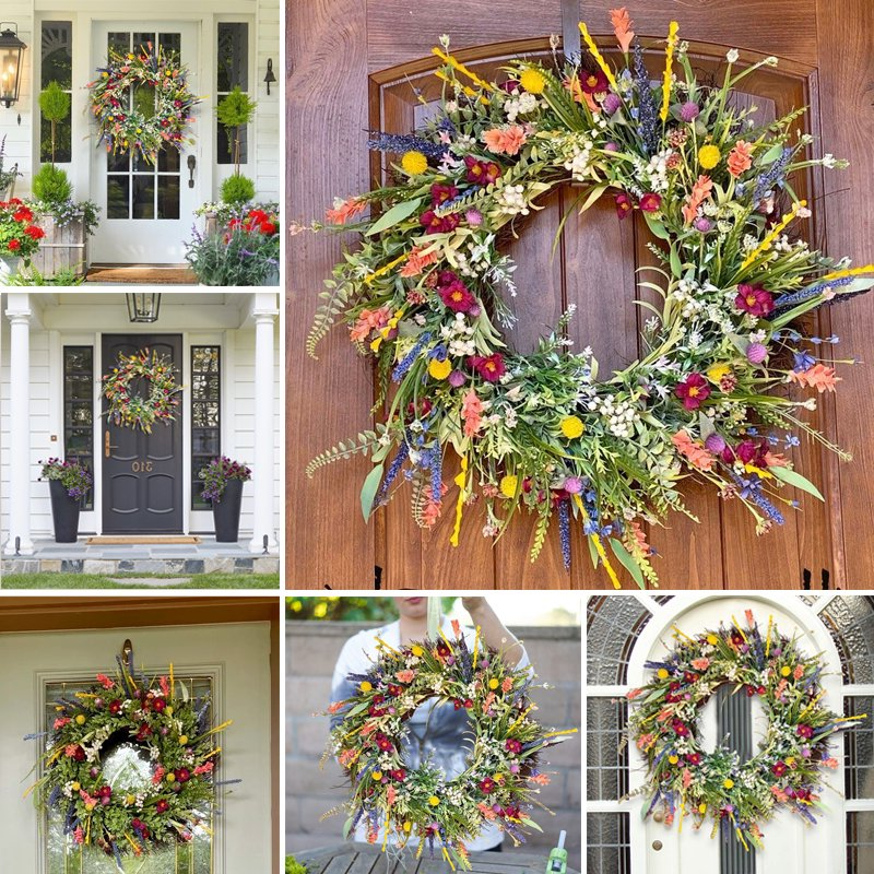 Cheerful Springtime Wreath – Brighten Your Home's Entrance